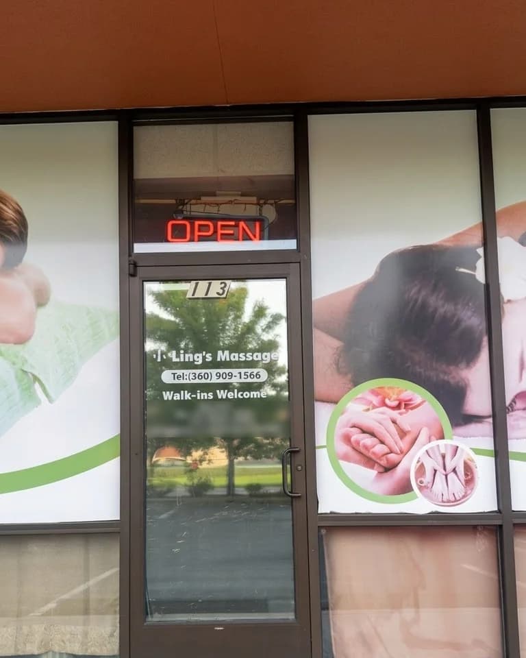 Ling's Massage storefront, suite 113 on W Main St